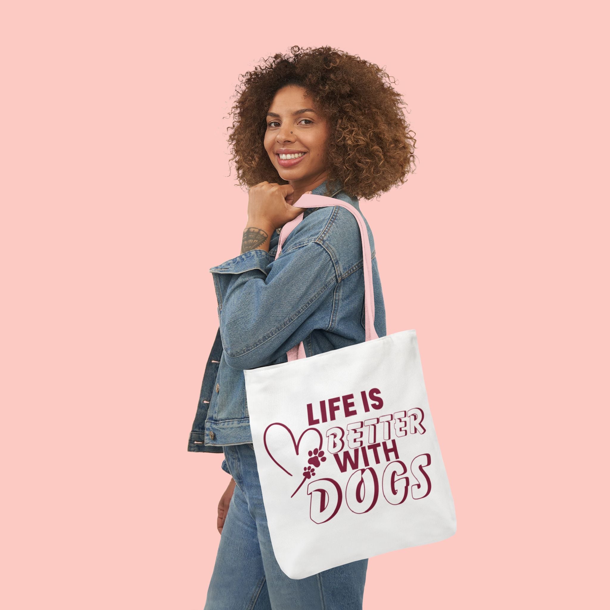 Life Is Better With Dogs Canvas Tote Bag