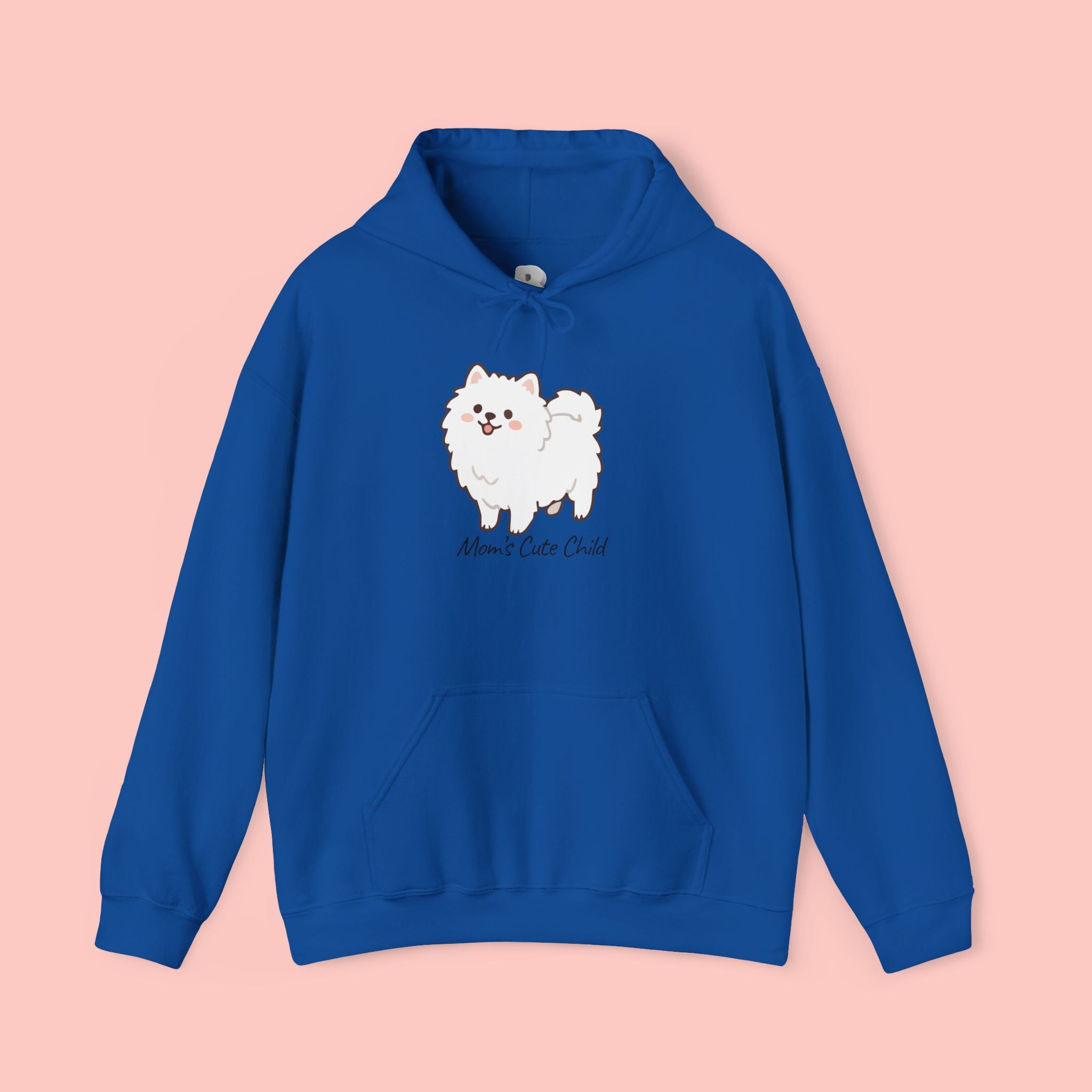 Pomeranian 'Mom's Little Child' Hoodie – Cute White Dog Graphic Pullover