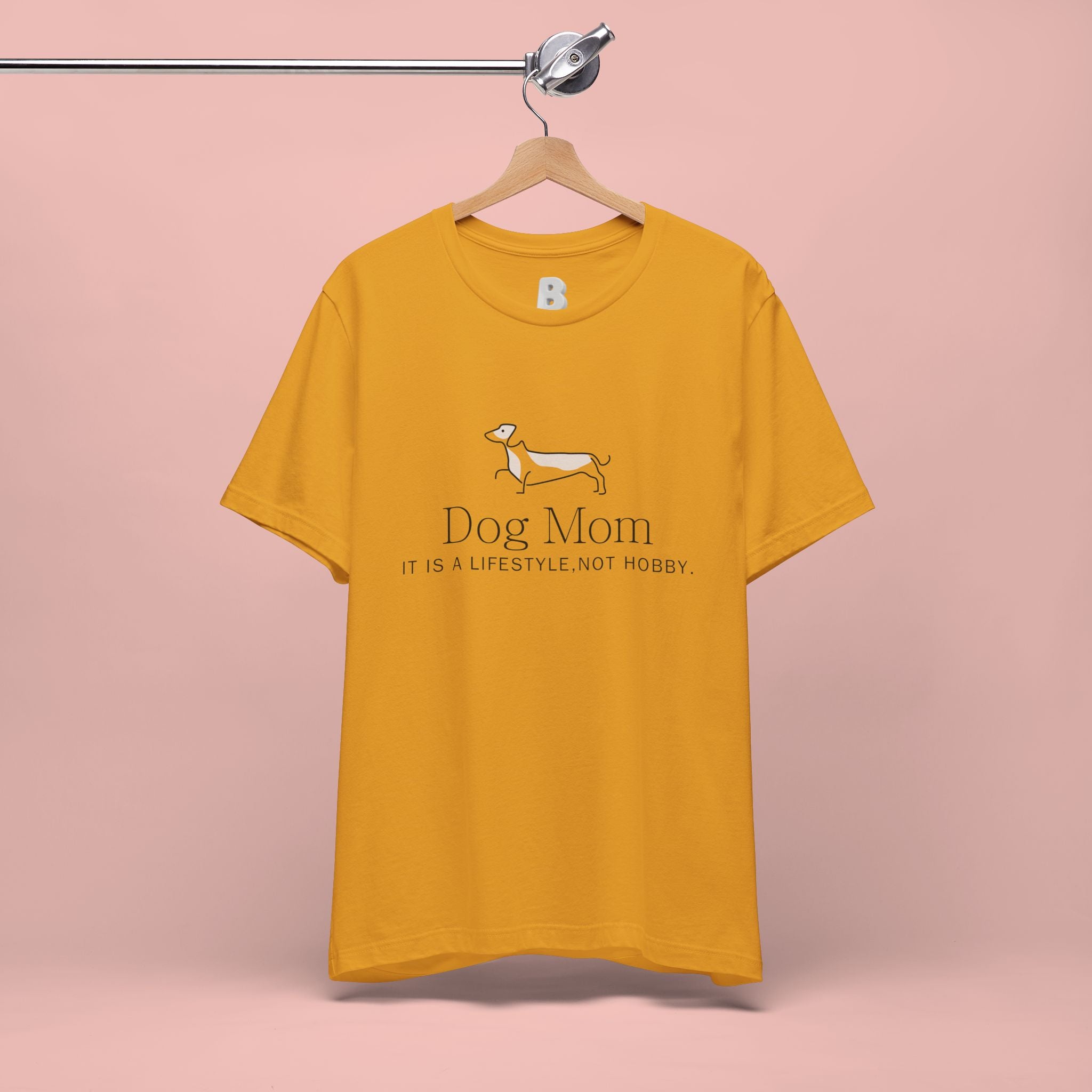Dog Mom Tee — "Dog Mom: It Is A Lifestyle, Not Hobby" Cute Dachshund Graphic T-Shirt