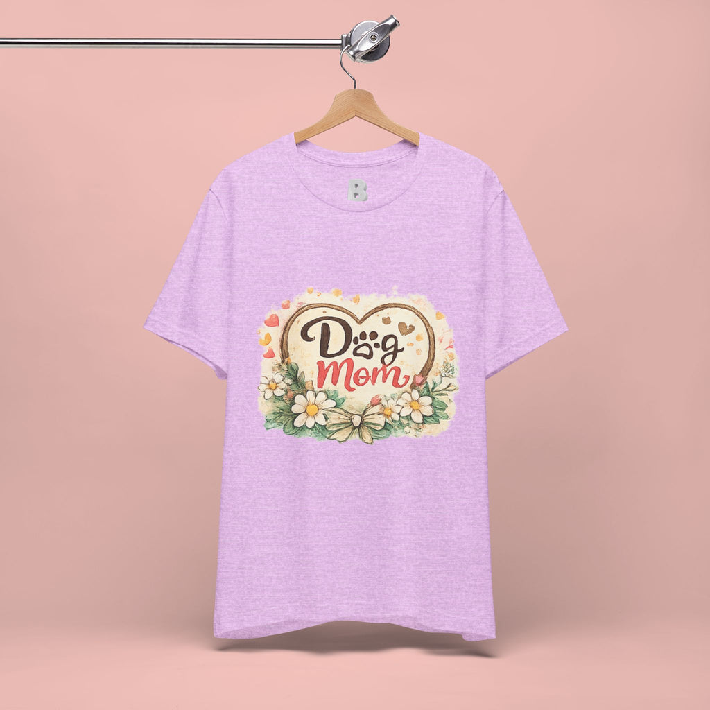 Dog Mom T-Shirt – Floral Heart Paw Design