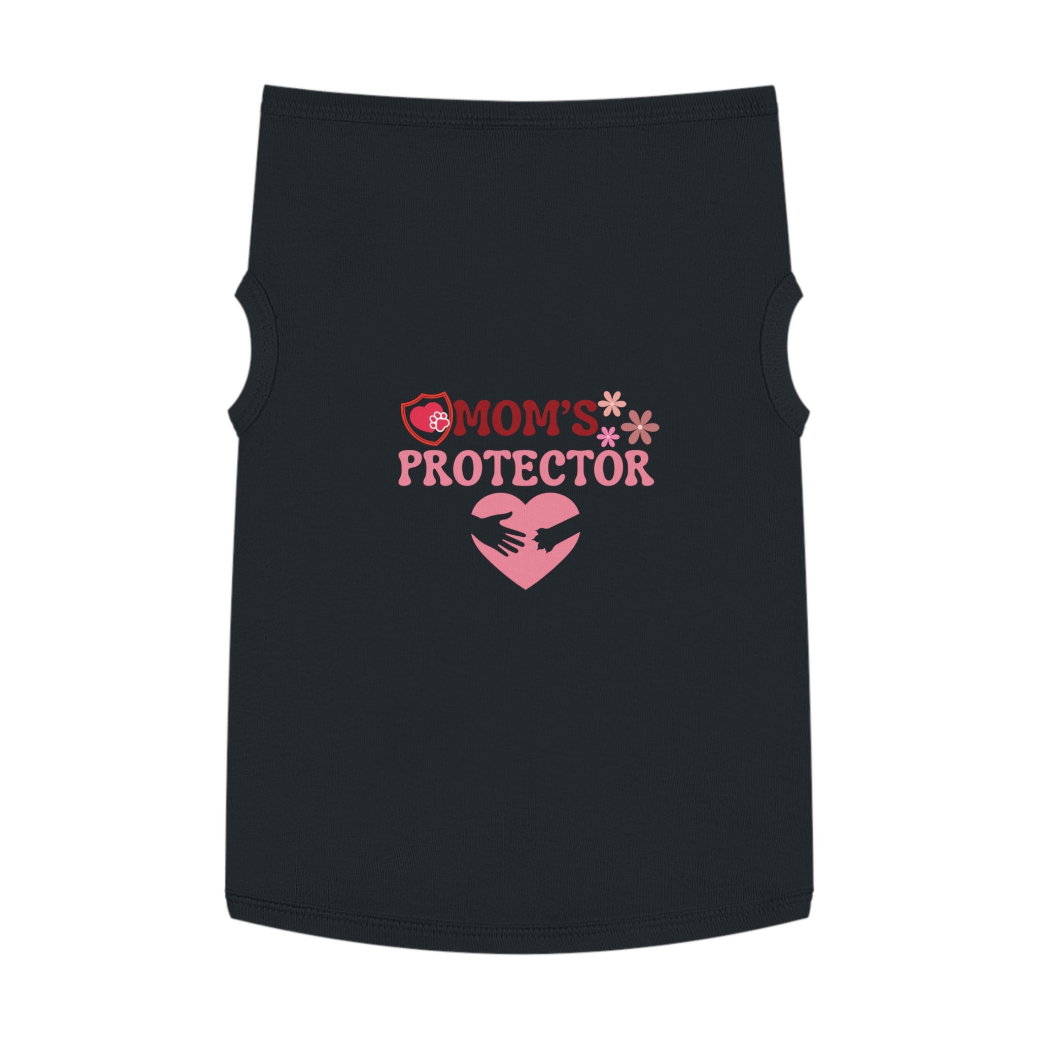 Mom’s Protector Pet Tank Top – Cute Pink Heart Dog Shirt for Mother's Day