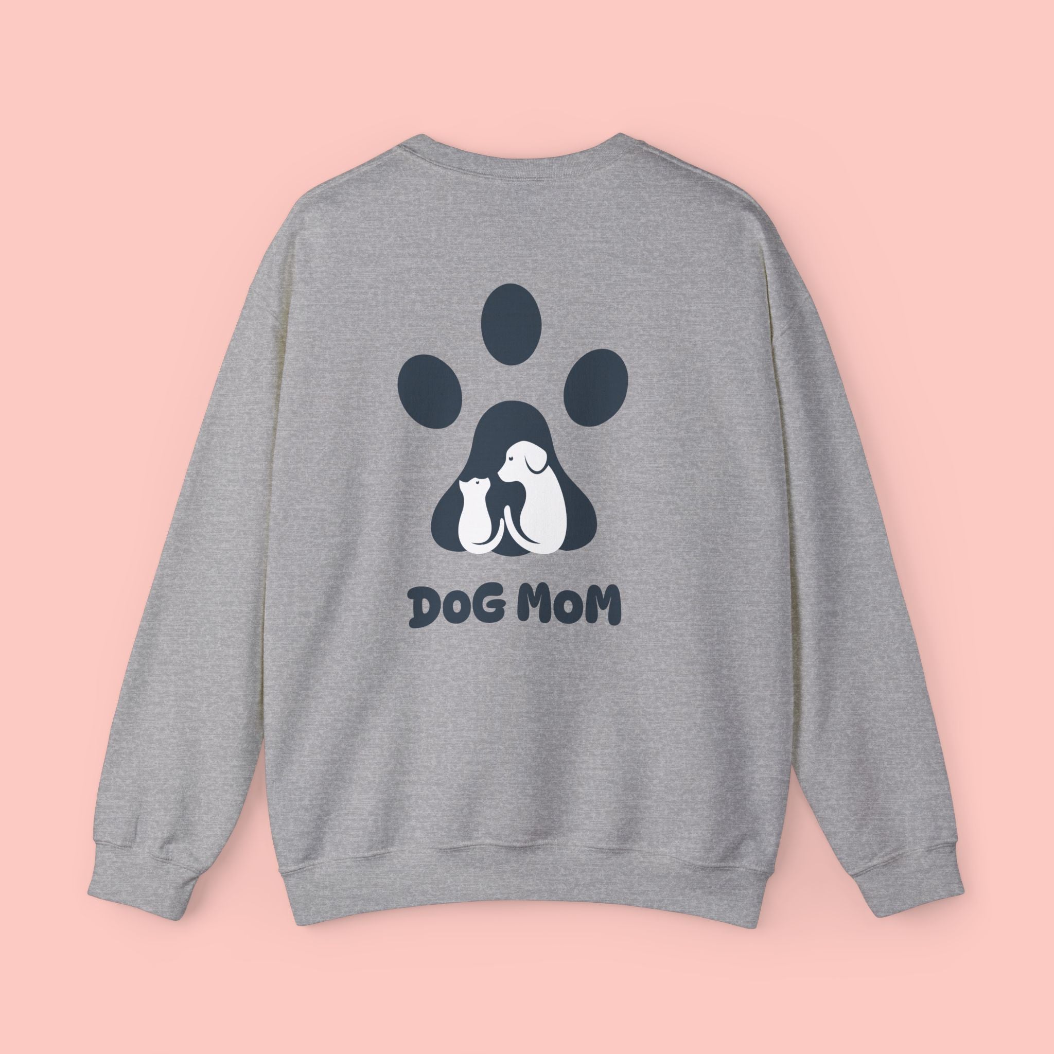 Dog Mom Crewneck Sweatshirt — Paw Print Graphic Cozy Pullover