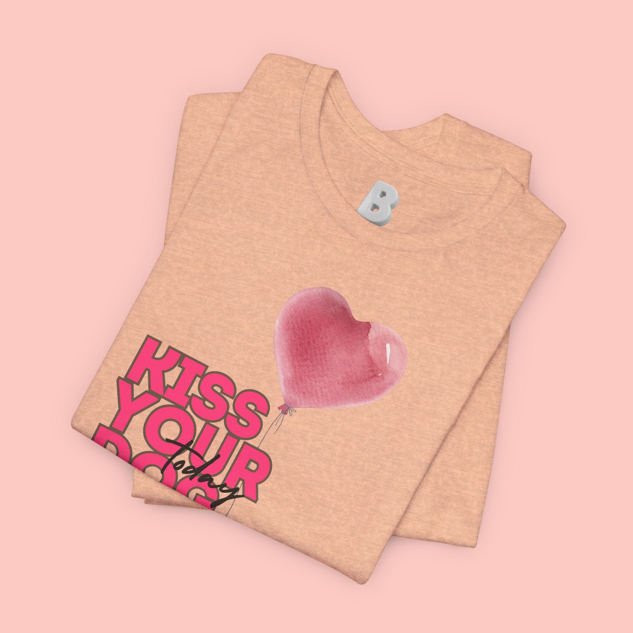 Kiss Your Dog T-Shirt — Cute Corgi with Heart Balloon Pet Lover Tee