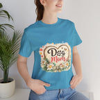 Dog Mom T-Shirt – Floral Paw Heart Graphic Tee