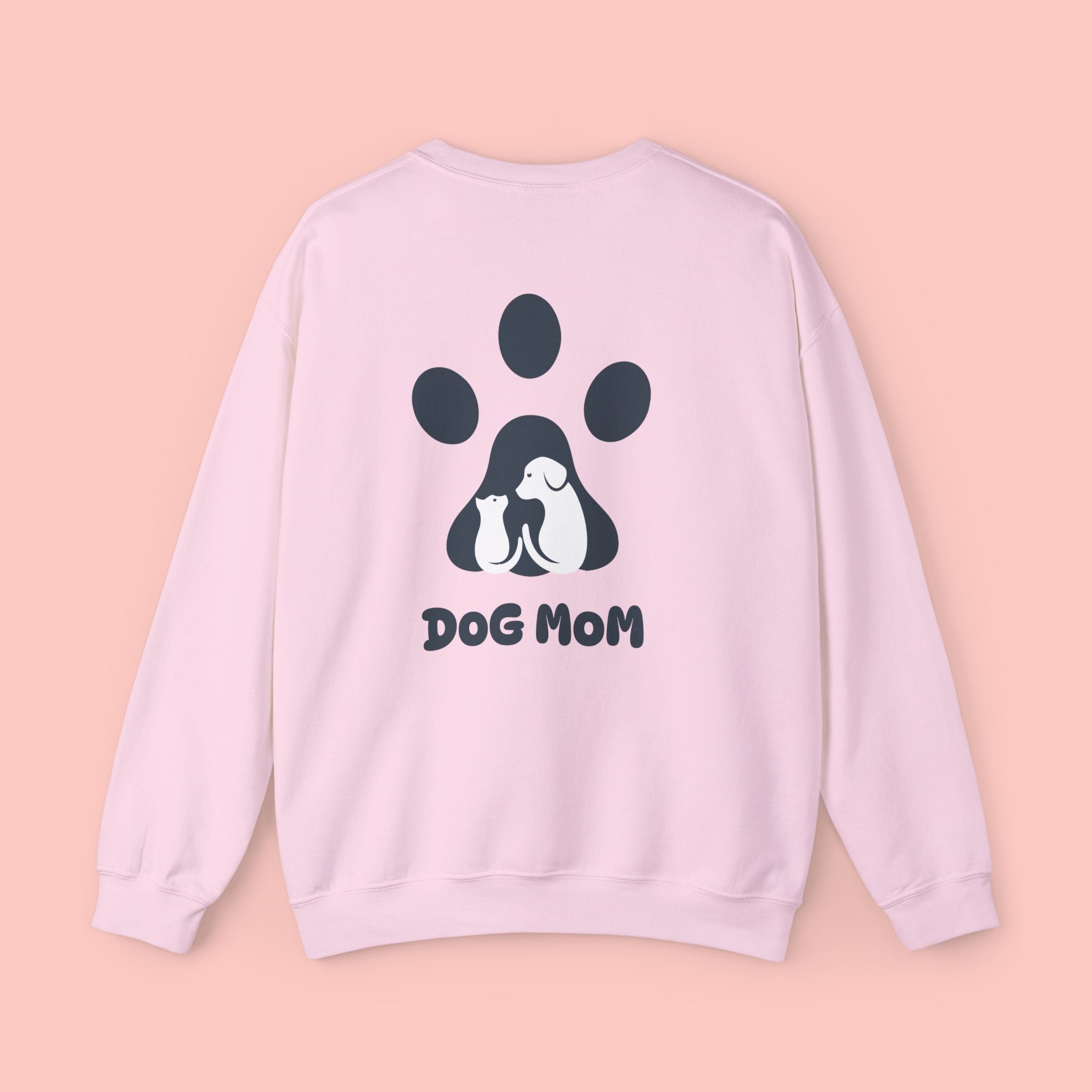Dog Mom Crewneck Sweatshirt — Paw Print Graphic Cozy Pullover