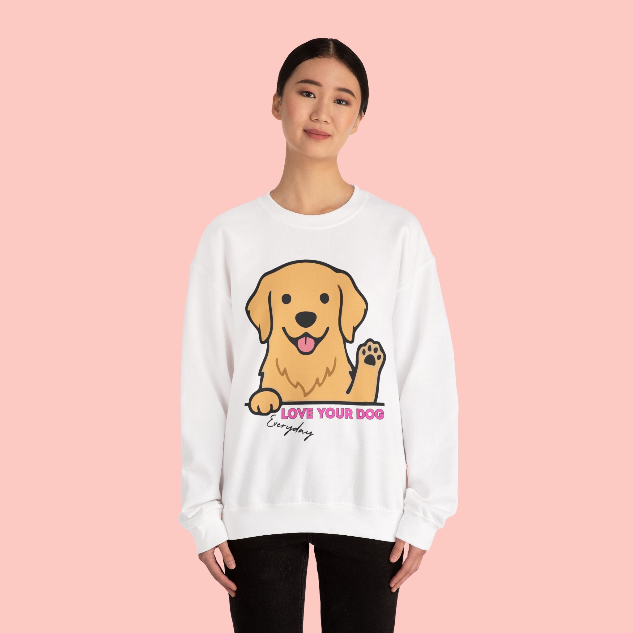 Golden Retriever "Love Your Dog Everyday" Sweatshirt - Cute Pet Lover Crewneck