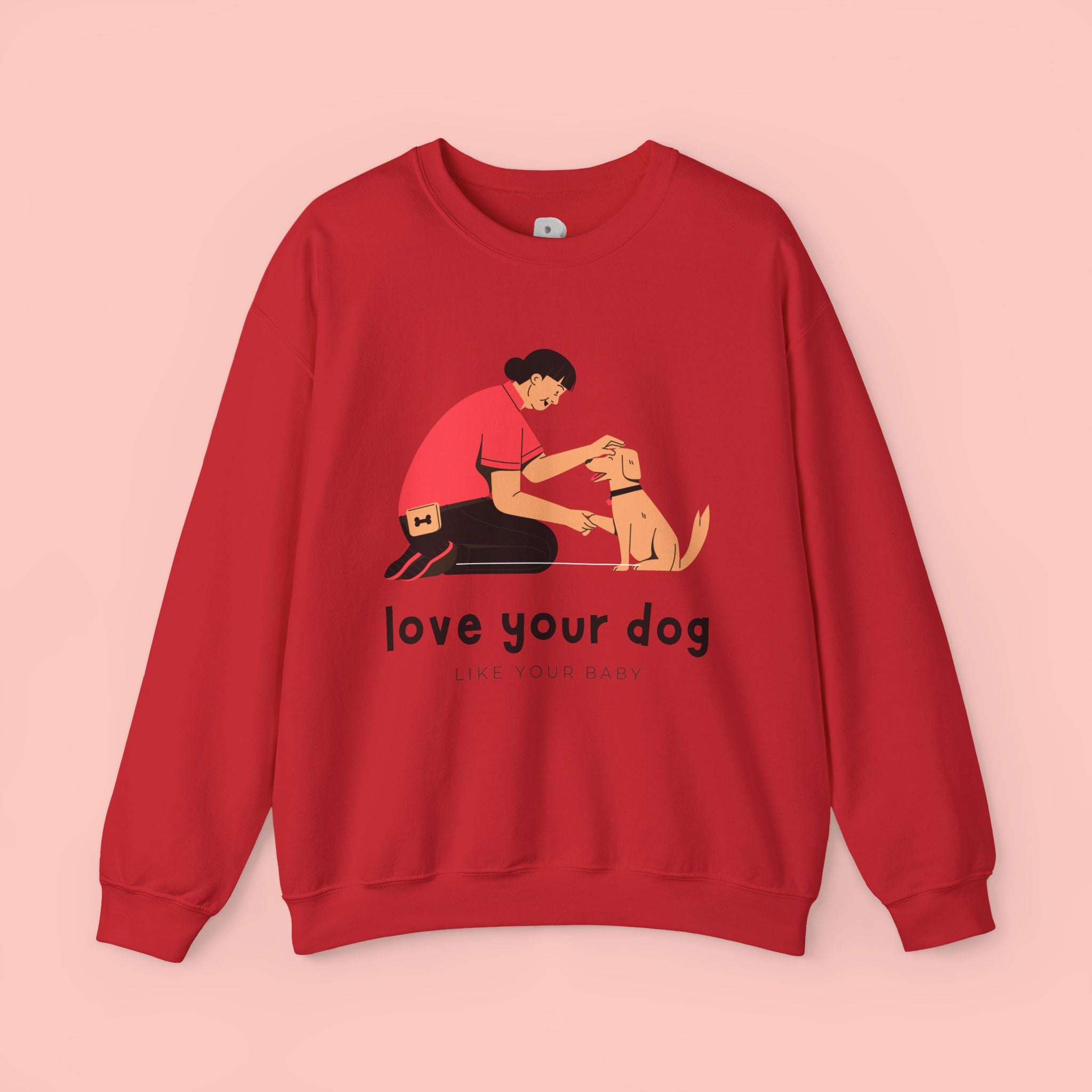Love Your Dog Crewneck Sweatshirt — Cute Pet Lover Graphic Pullover