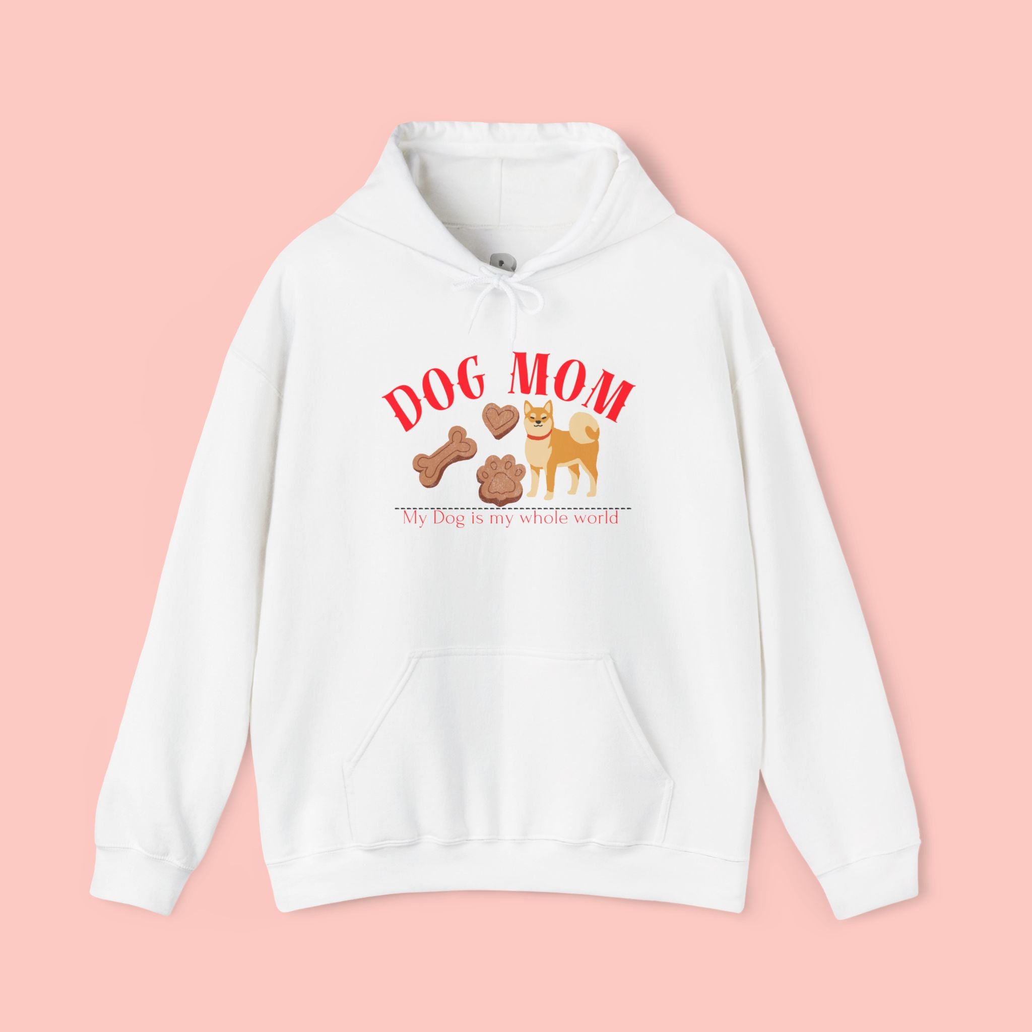 Dog Mom Hoodie – Cute Dog Paw & Bone Graphic Sweatshirt