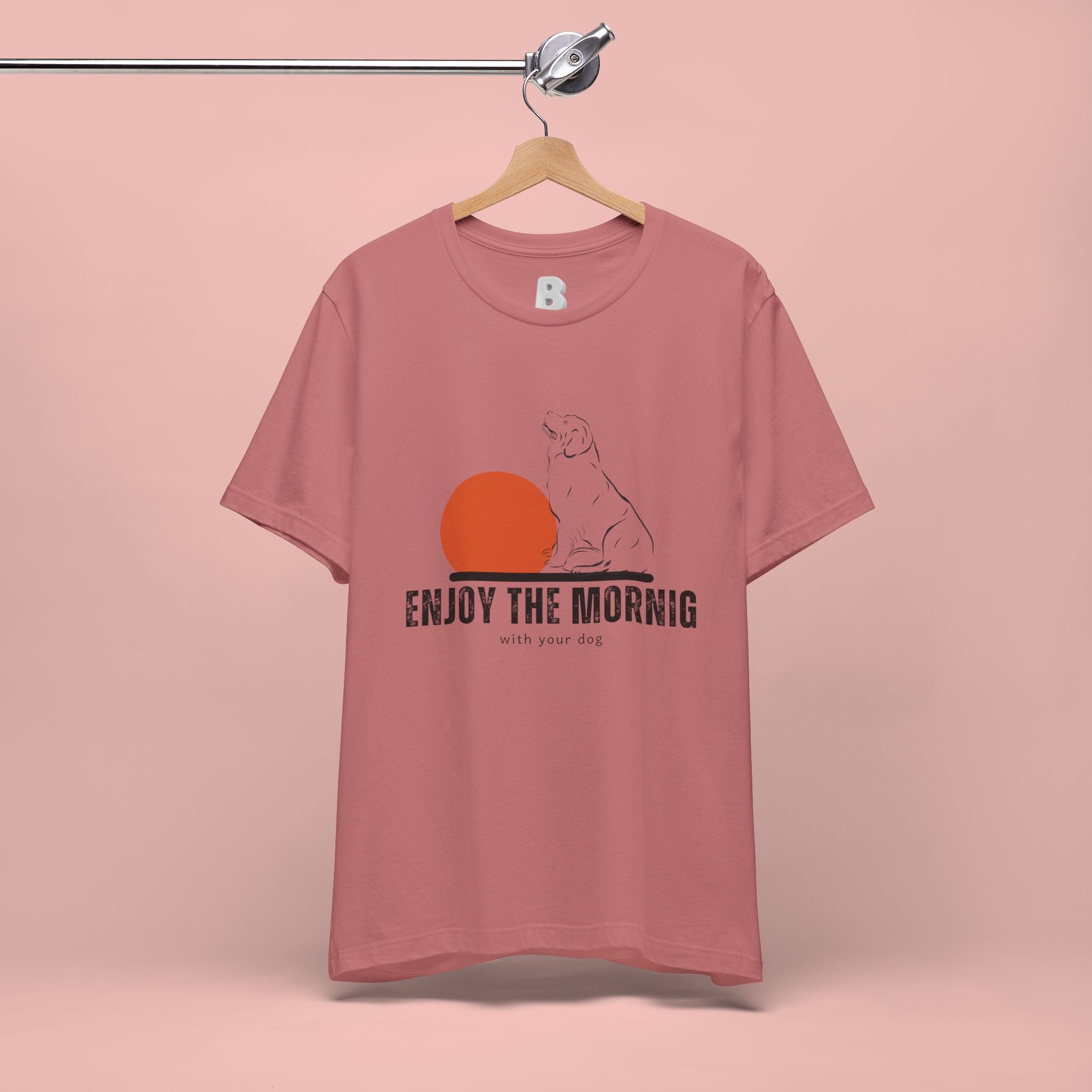 Enjoy the Morning Dog T-Shirt — Graphic Sunrise Pet Lover Tee