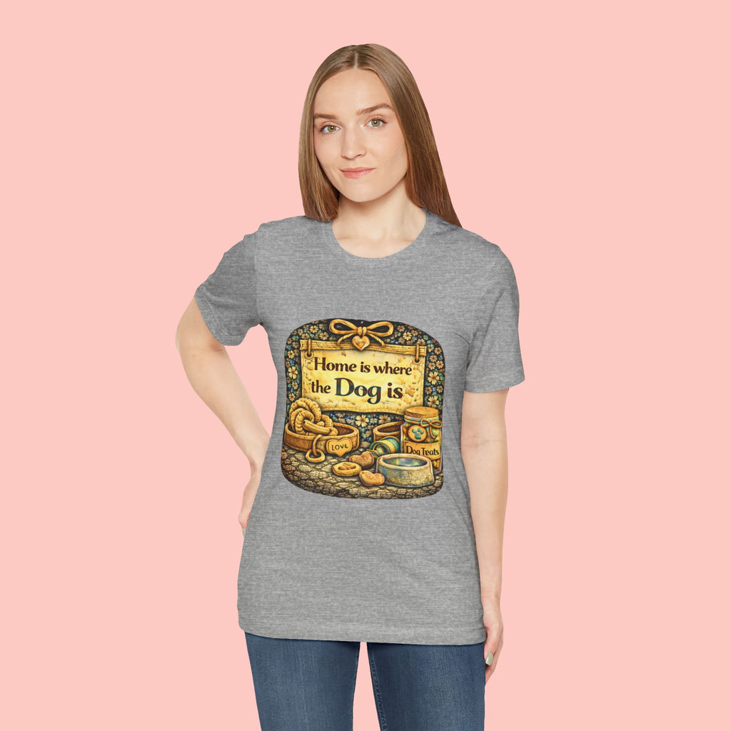 Home Is Where the Dog Is T-Shirt — Cozy Vintage Dog Lover Tee