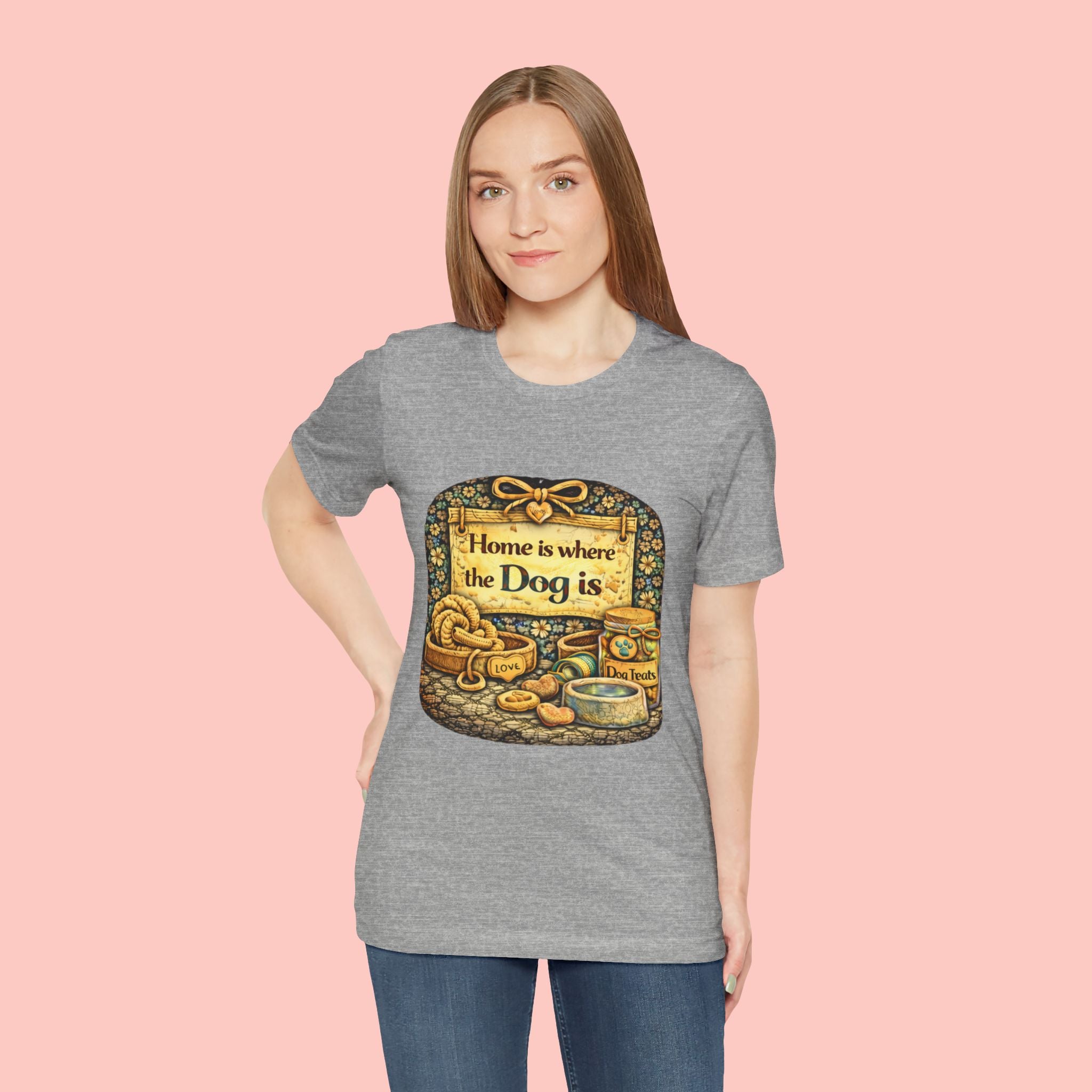 Home Is Where the Dog Is T-Shirt — Cozy Vintage Dog Lover Tee