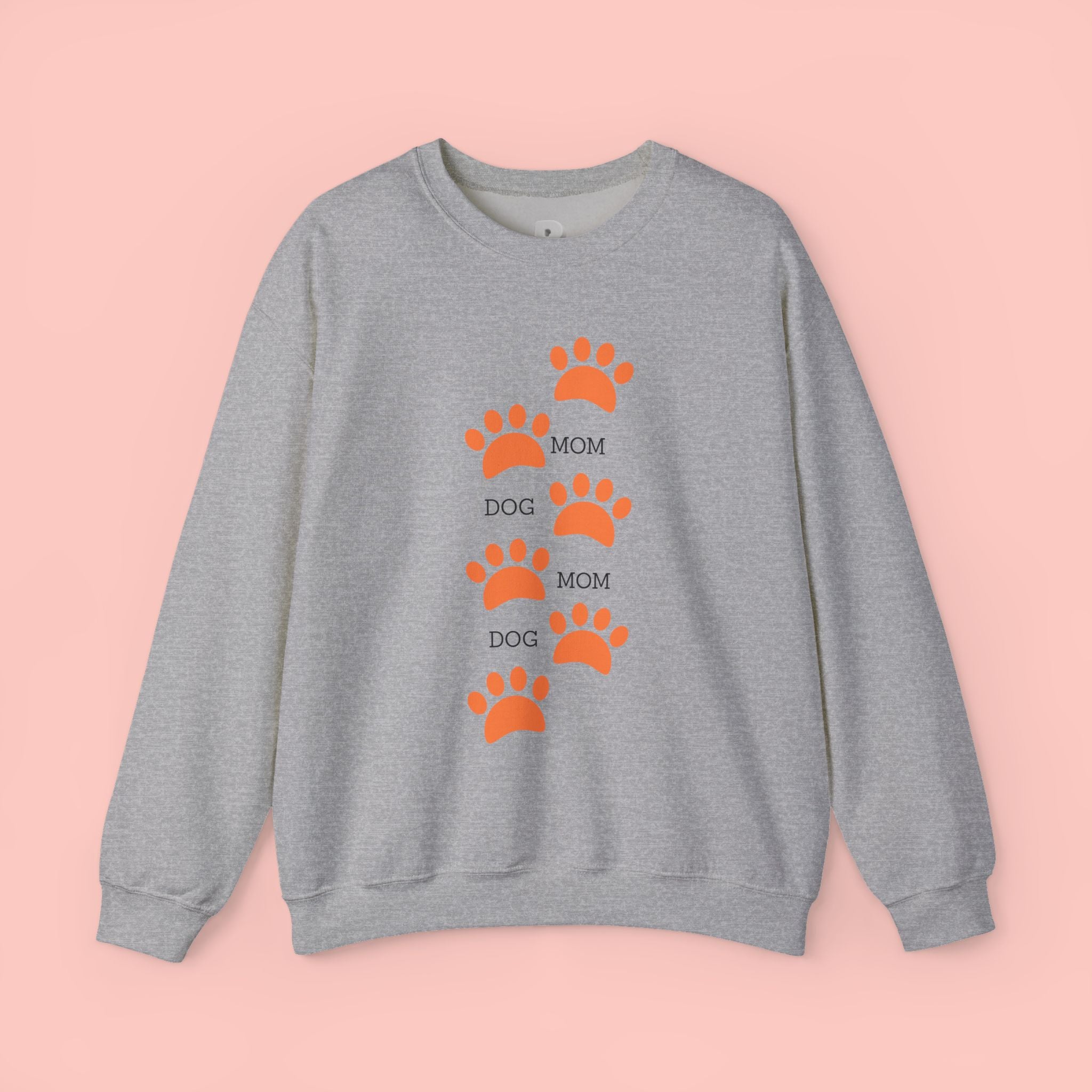 Dog Mom Paw Print Sweatshirt — Cute Pet Lover Crewneck