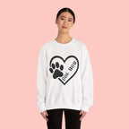 Dog Mom Heart Paw Crewneck Sweatshirt