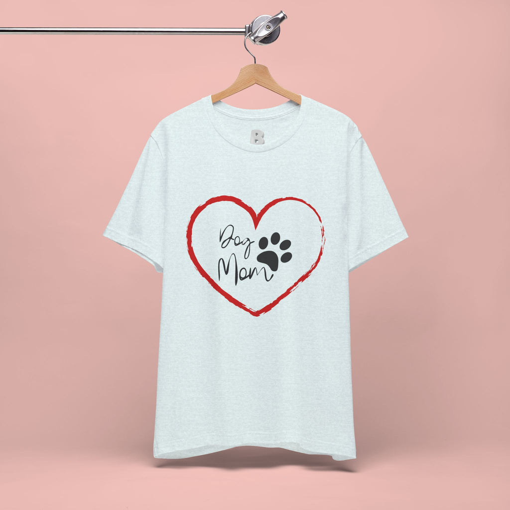 Dog Mom Heart Paw T‑Shirt