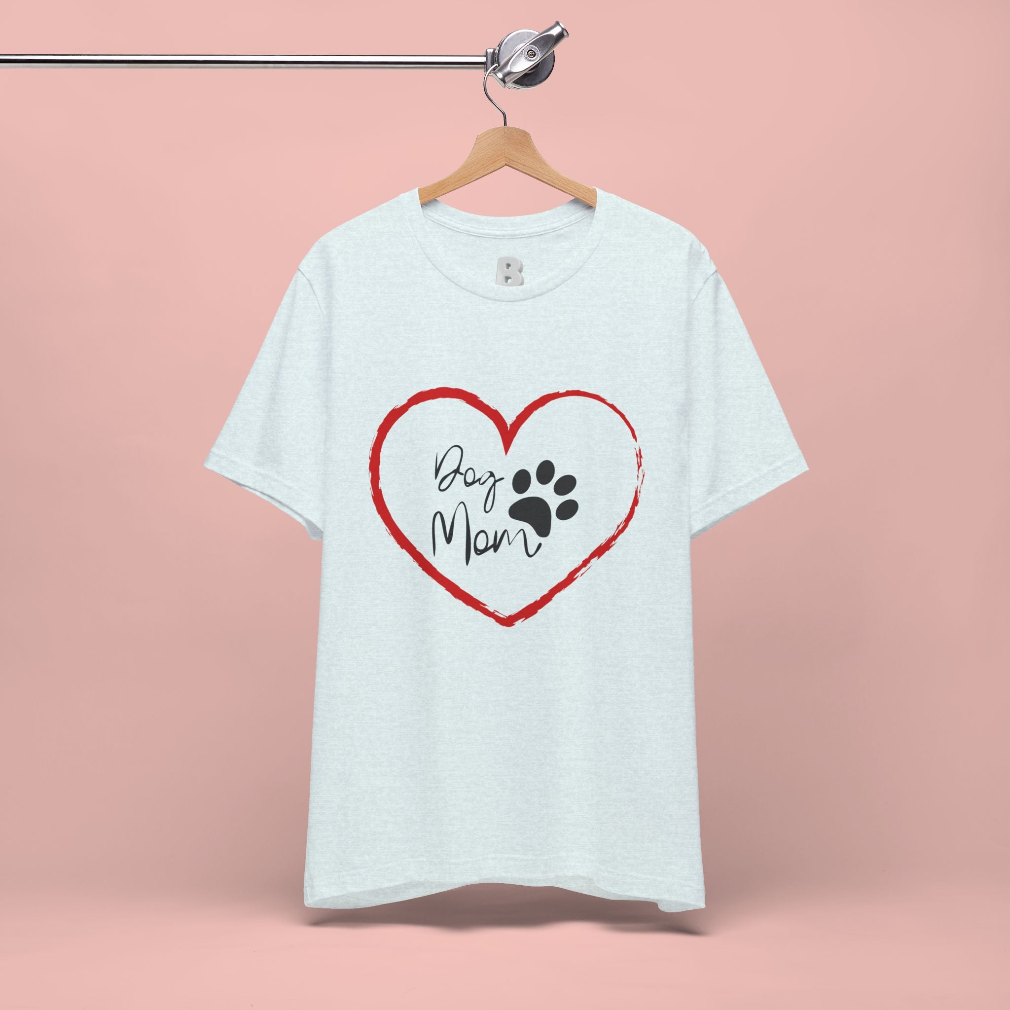 Dog Mom Heart Paw T‑Shirt