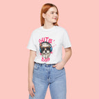 Cute Dog Tee — Headphones Puppy Graphic T-Shirt