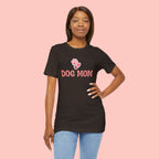 Dog Mom T-Shirt — Pink Paw Graphic Tee for Dog Lovers