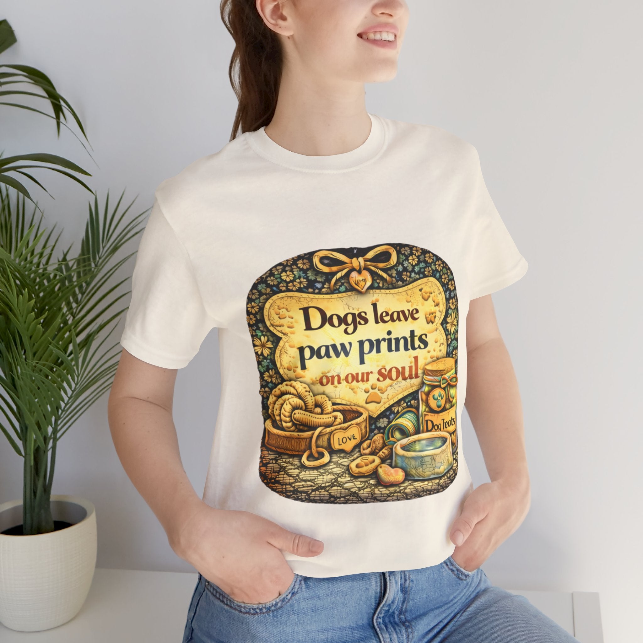 Dogs Leave Paw Prints Tee – Vintage Pet Lover T‑Shirt