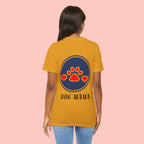 Dog Mama Tee - Paw Print Heart Graphic Short Sleeve Shirt