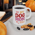 Retro "In My Dog Mom Era" Ceramic Mug – 11oz & 15oz