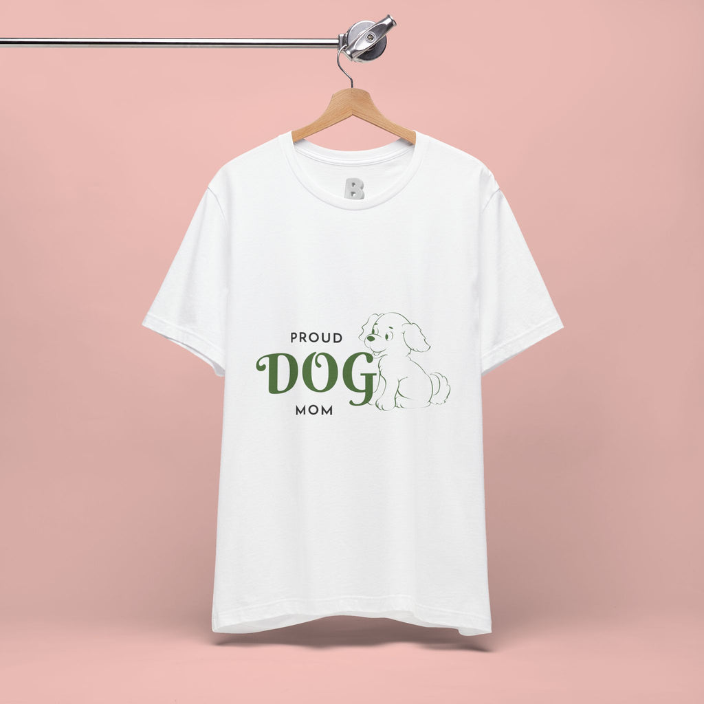 Proud Dog Mom T-Shirt – Cute Paw Print & Puppy Graphic Tee