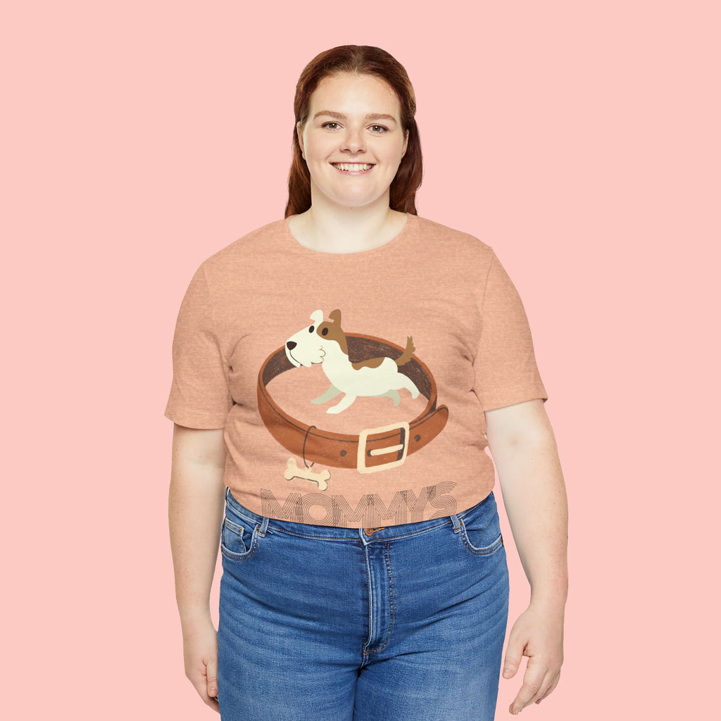 Mommy's Dog T-Shirt – Cute Puppy & Collar Graphic Tee for Dog Moms