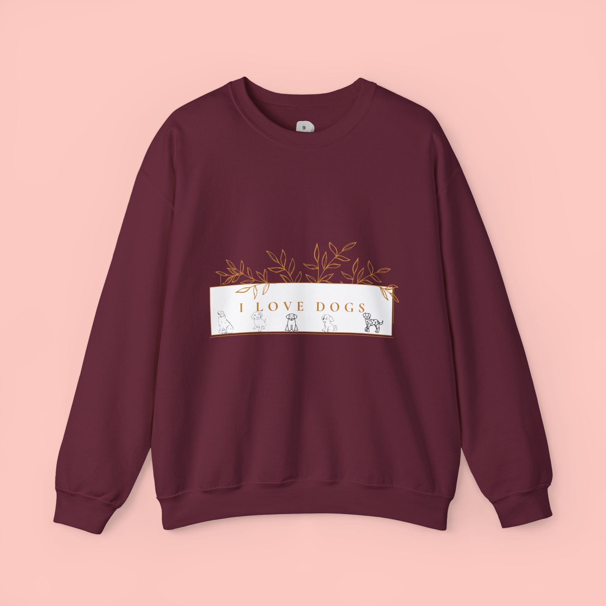 I Love Dogs Floral Crewneck Sweatshirt