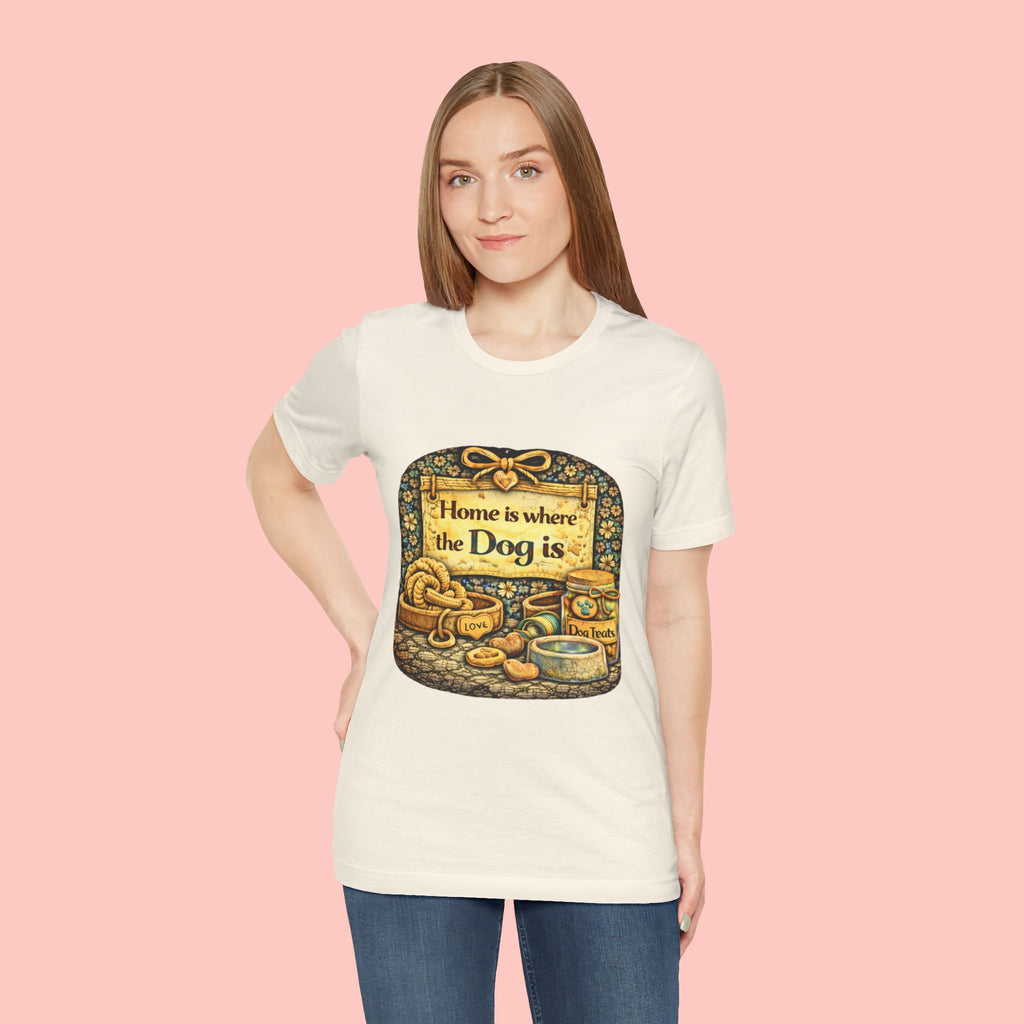 Home Is Where the Dog Is T-Shirt — Cozy Vintage Dog Lover Tee