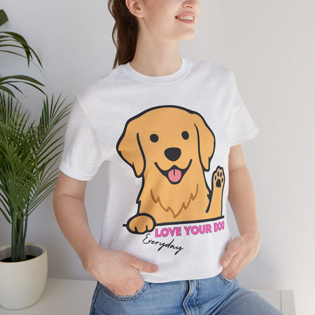 Love Your Dog Tee — Cute Golden Retriever Graphic T-Shirt
