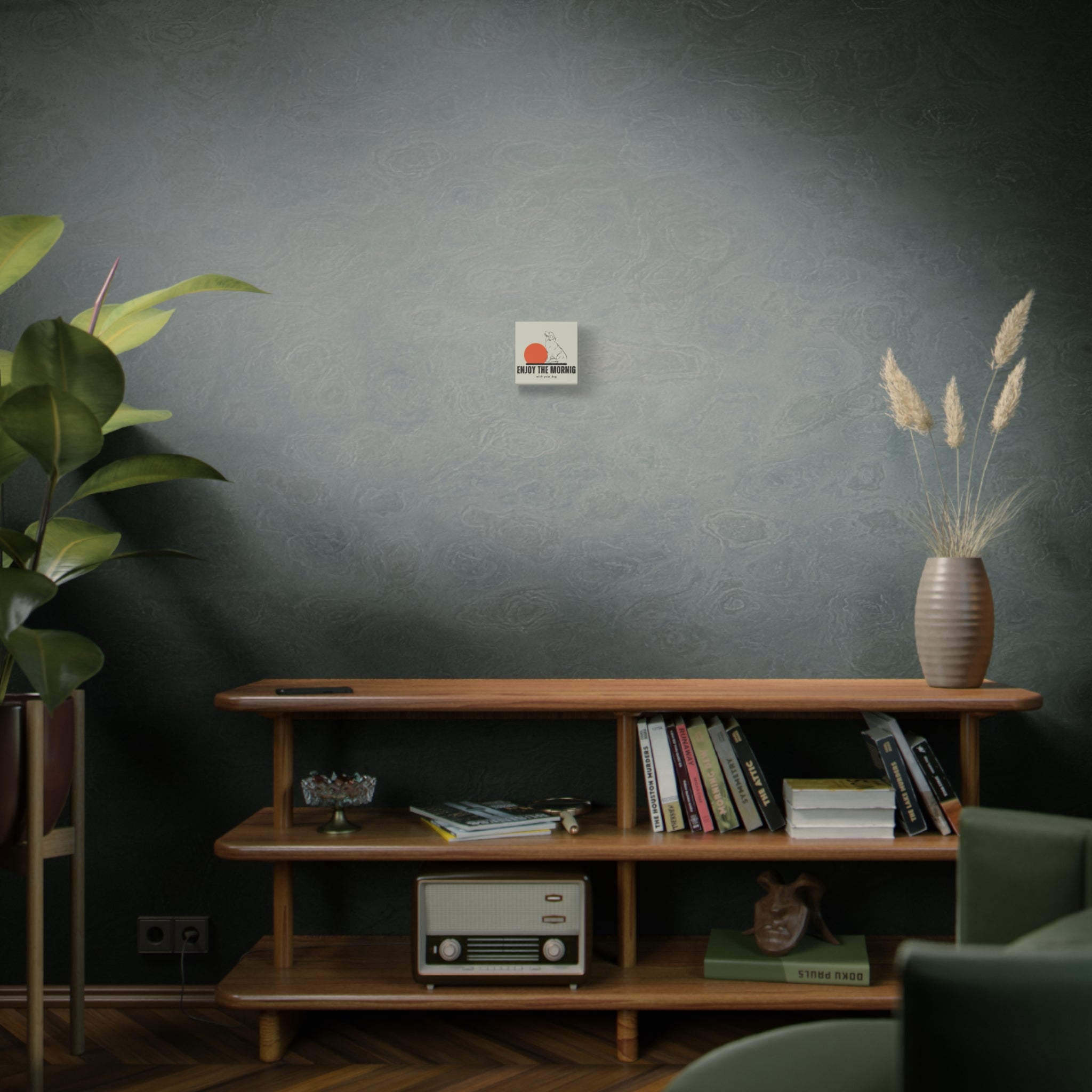 Enjoy the Morning with Your Dog Canvas