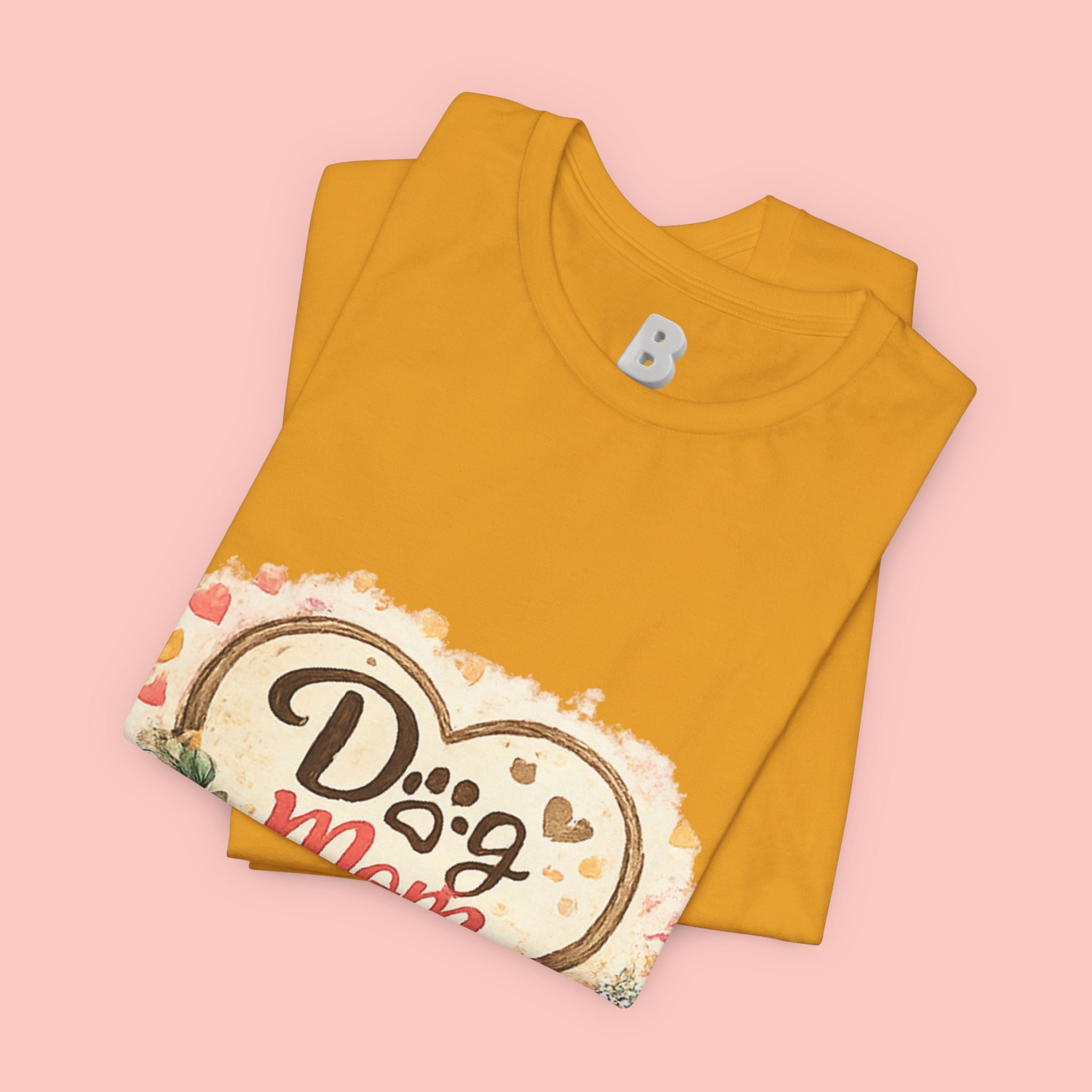 Dog Mom T-Shirt – Floral Paw Heart Graphic Tee