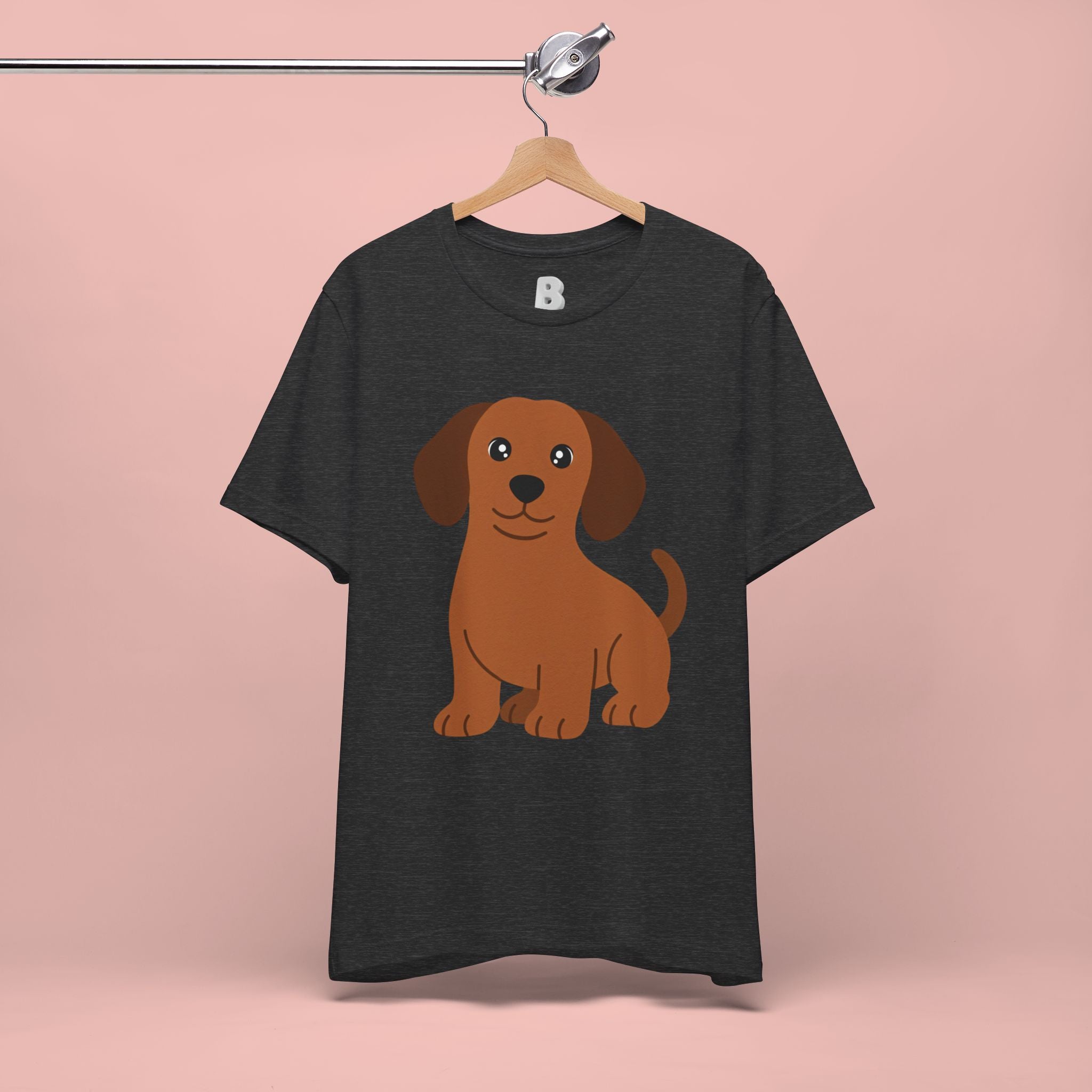 Dachshund Puppy Graphic T-Shirt — Cute Brown Dog Tee