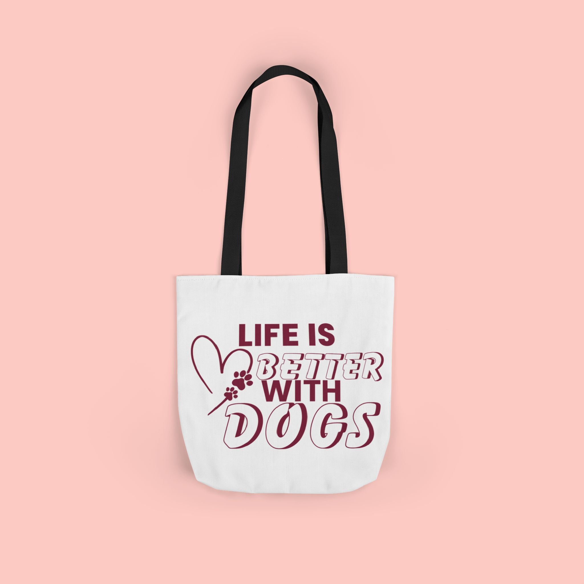 Life Is Better With Dogs Canvas Tote Bag