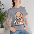 Paw Prints On My Soul T‑Shirt — Cute Reading Puppy Graphic Tee