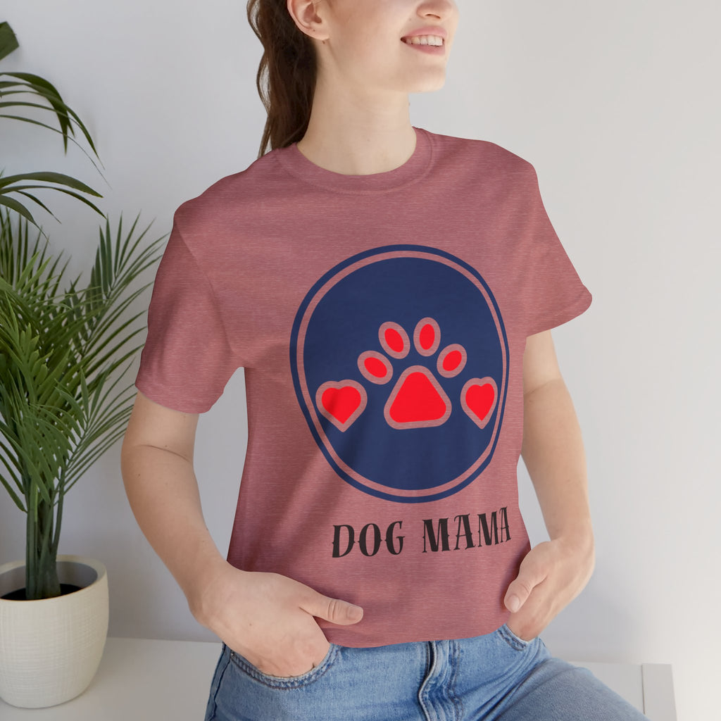 Dog Mama T-Shirt — Cute Paw & Heart Graphic Tee for Dog Lovers