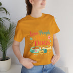 Less People More Dogs T-Shirt – Cute Dog Bowl & Bone Graphic Tee