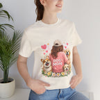 Dog Mom T-Shirt - Cute Woman with Dogs Graphic Tee