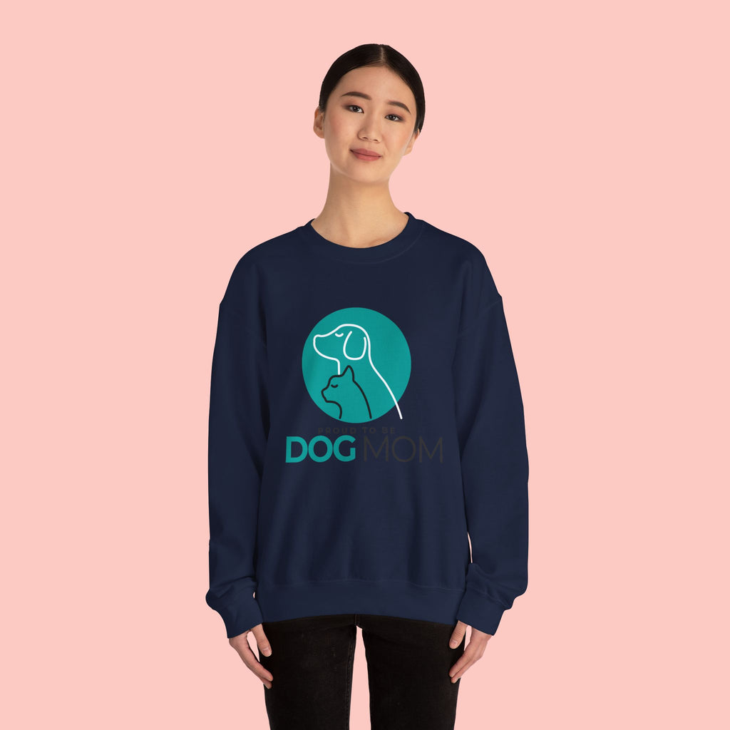 Dog Mom Crewneck Sweatshirt – Proud To Be Dog Mom Graphic Pullover