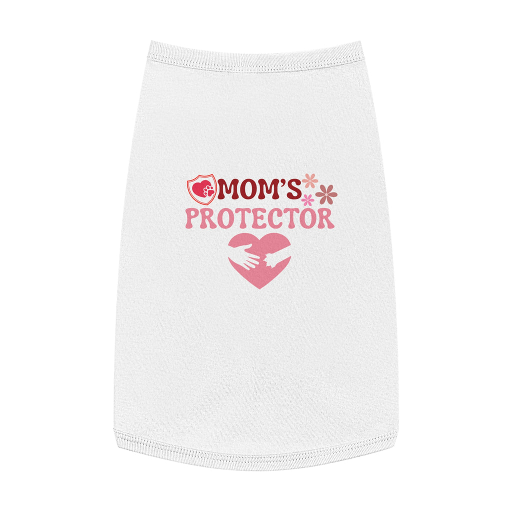 Mom’s Protector Pet Tank Top – Cute Pink Heart Dog Shirt for Mother's Day