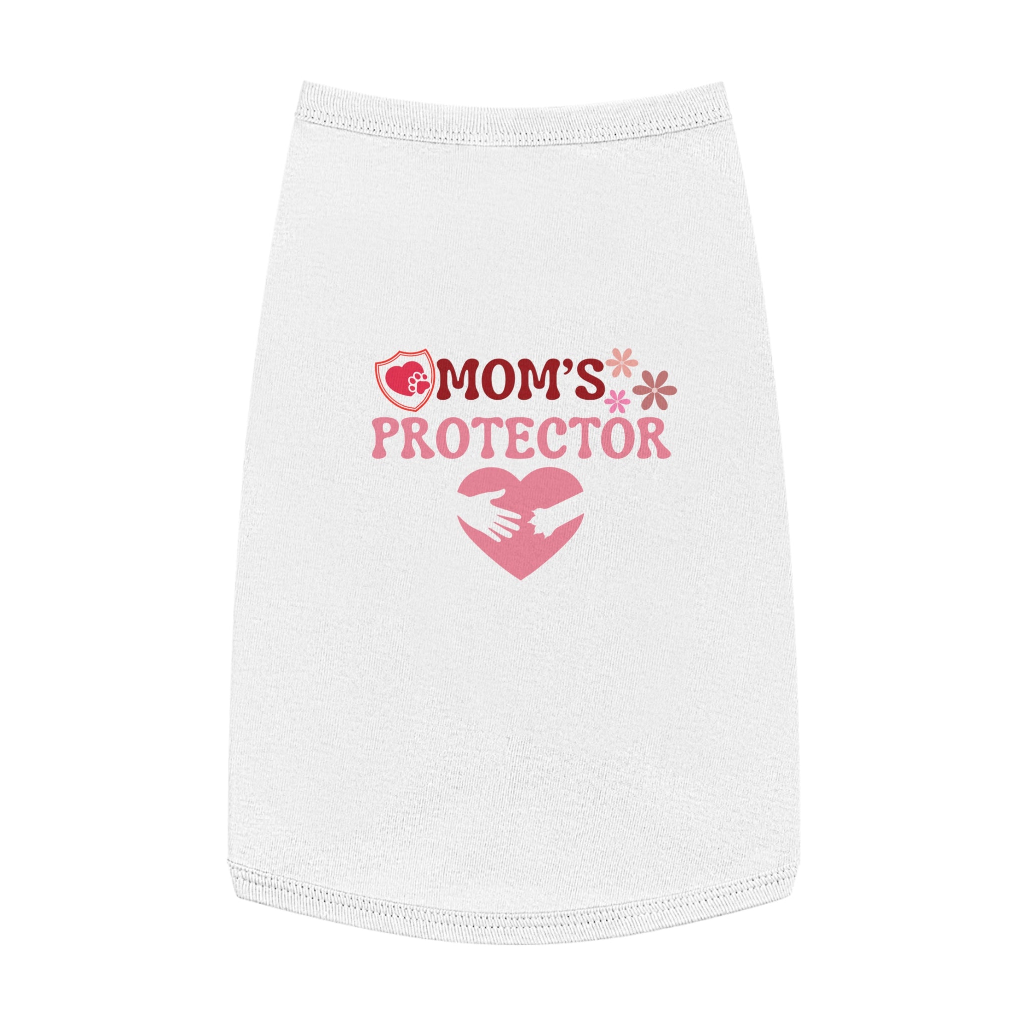 Mom’s Protector Pet Tank Top – Cute Pink Heart Dog Shirt for Mother's Day