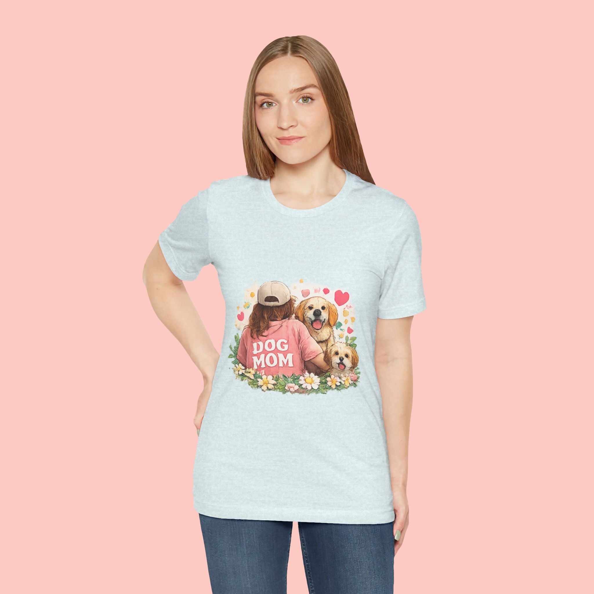 Dog Mom T-Shirt — Cute Floral Puppy Tee for Dog Lovers