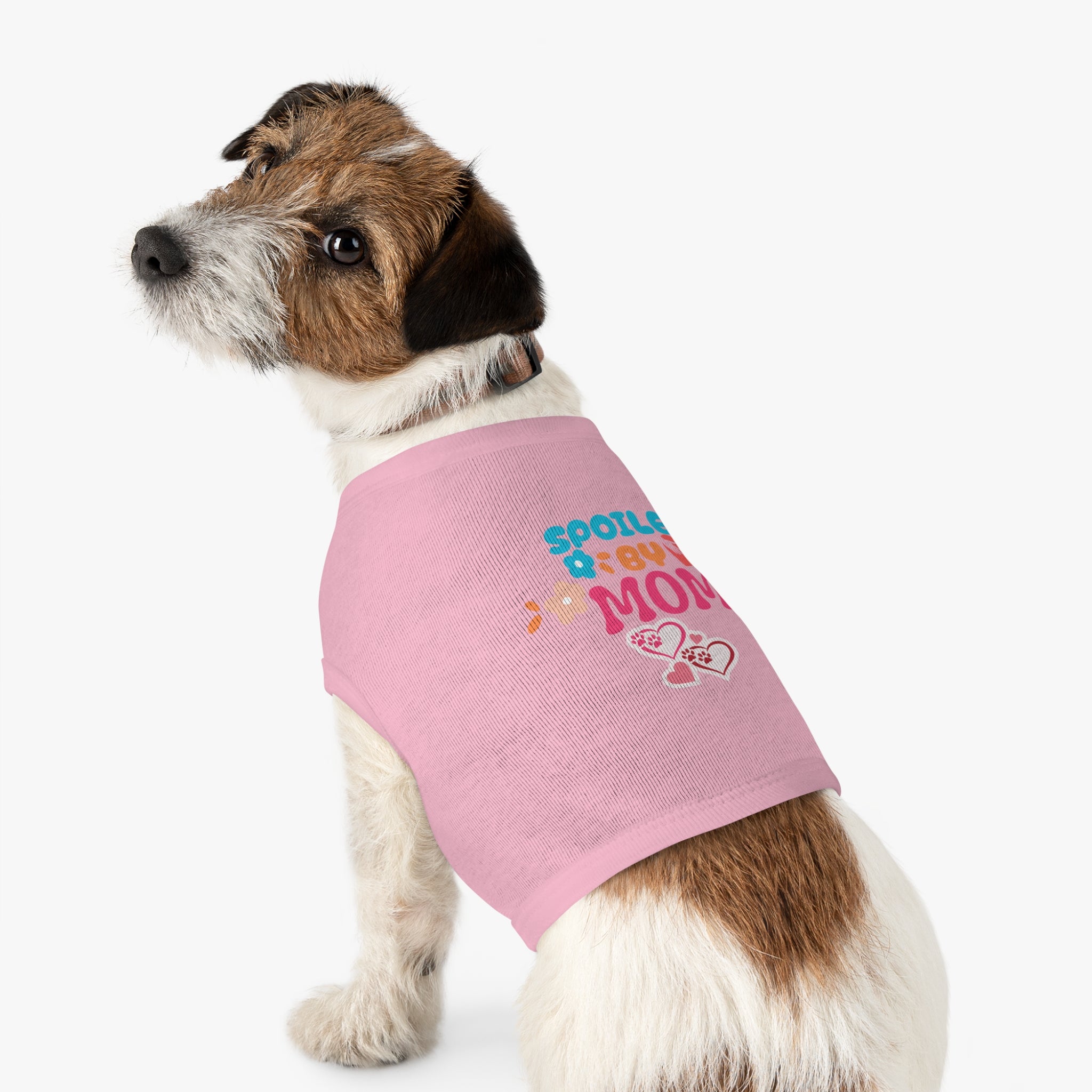 Pet Tank - "Spoiled by Mom" Cute Floral Dog & Cat Tank Top