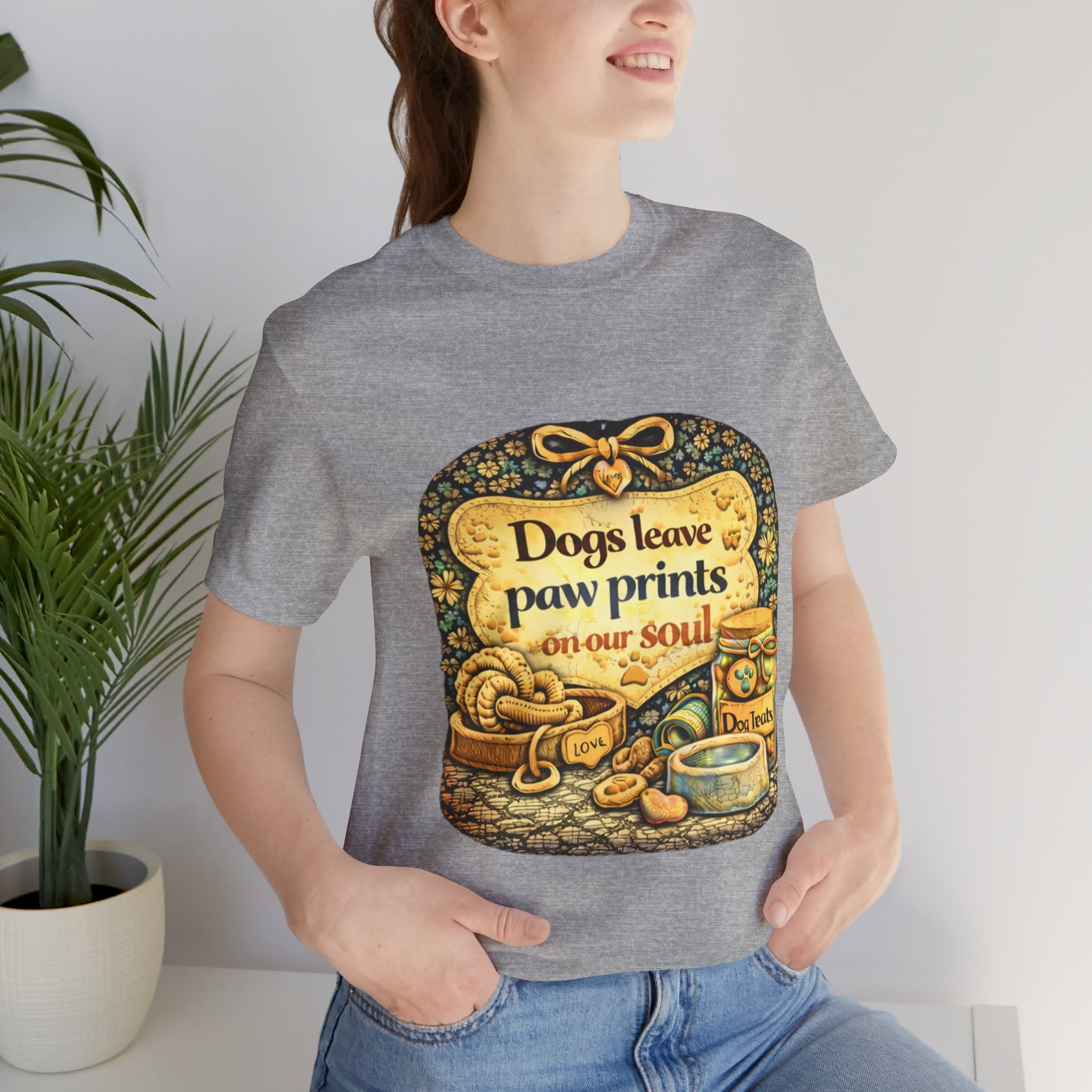 Dogs Leave Paw Prints Tee – Vintage Pet Lover T‑Shirt