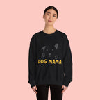 Dog Mama Crewneck Sweatshirt – Cute Paw Print & Puppy Graphic