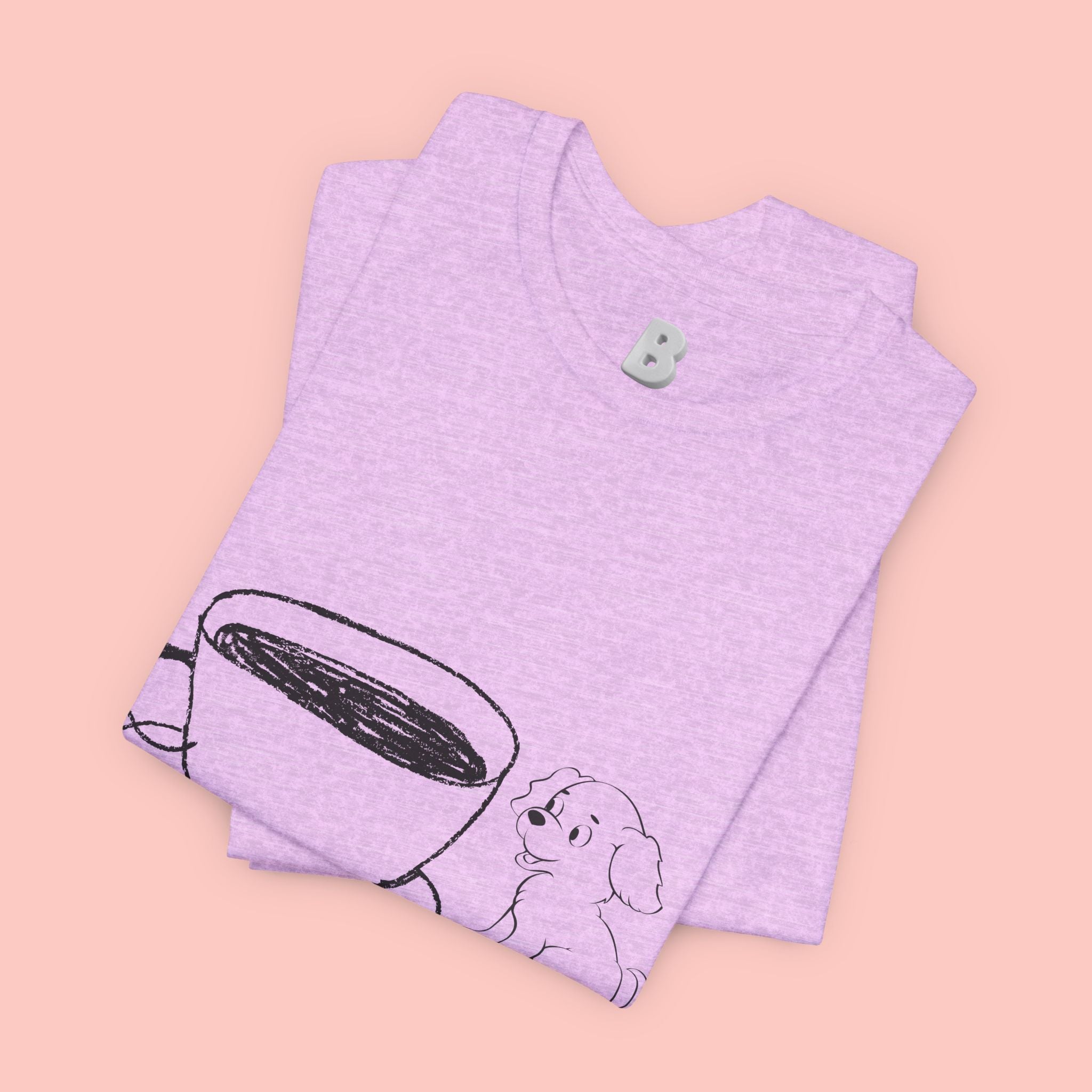 Coffee With My Dog T‑Shirt — Cute Minimalist Dog & Coffee Tee