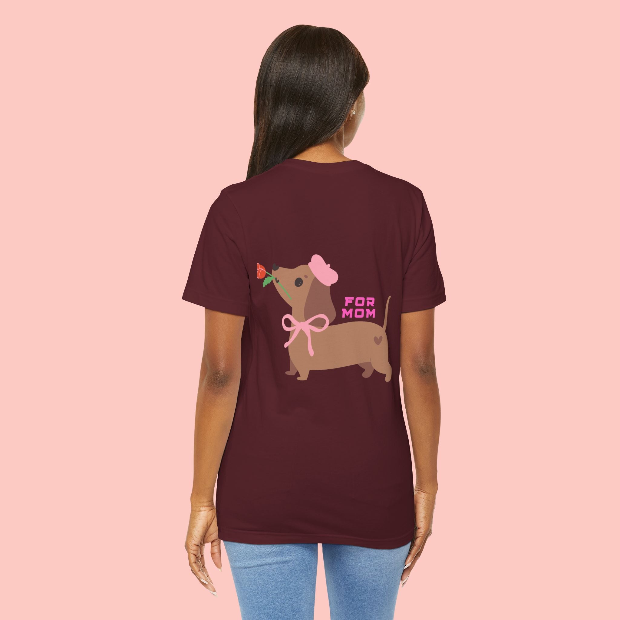 Dachshund Mother's Day Tee — 'For Mom' Cute Dog Graphic Shirt