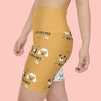 Women's Dog Print Workout Shorts — 'BARKLYNE' Best Friends AOP Activewear