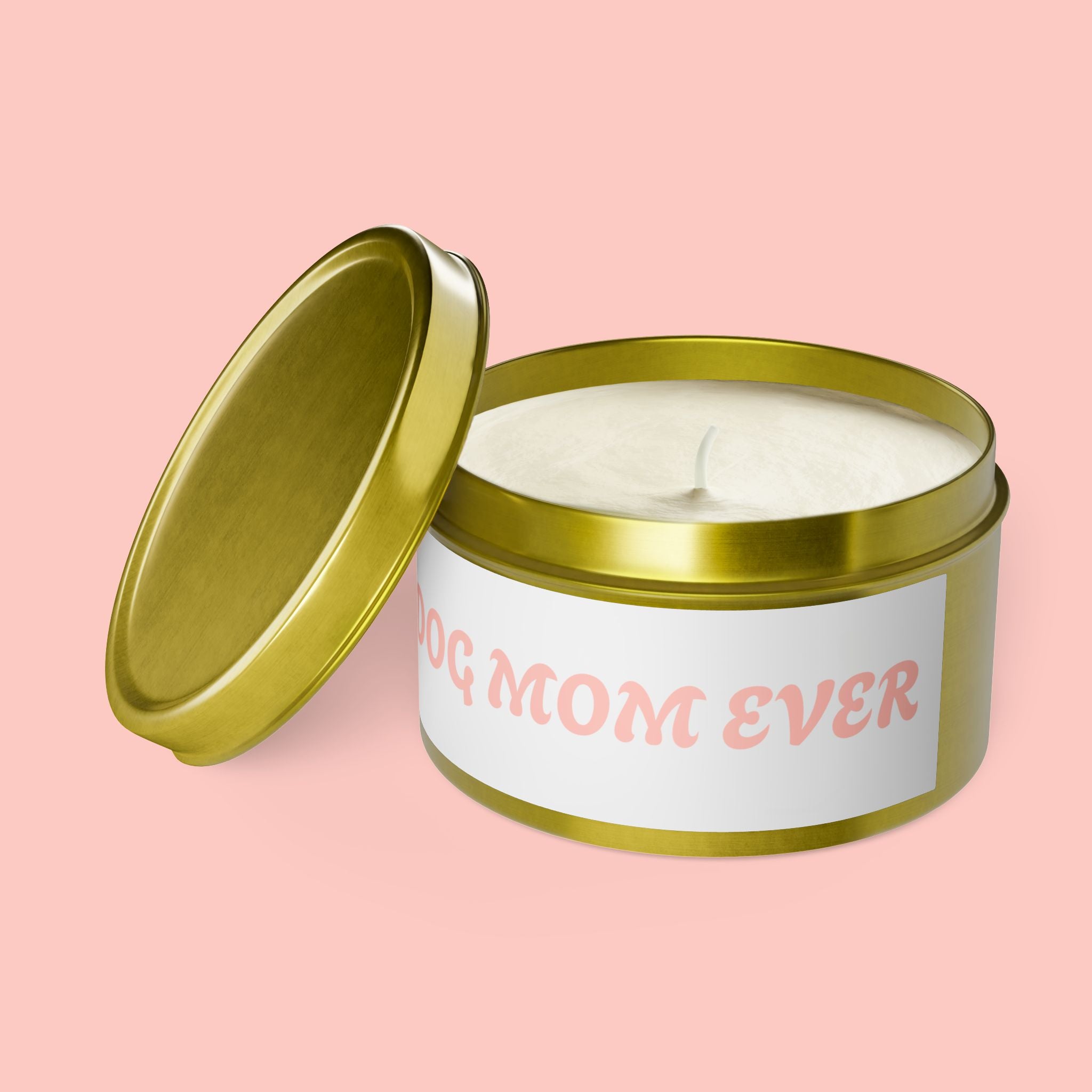 Tin Candle — "Best Dog Mom Ever" Scented Tin Candle | Gift for Dog Lovers