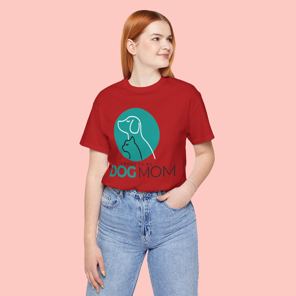 Dog Mom T-Shirt – "Proud to Be Dog Mom" Graphic Tee
