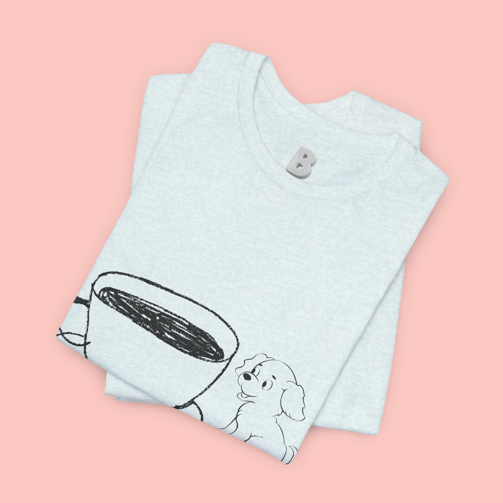 Coffee With My Dog T‑Shirt — Cute Minimalist Dog & Coffee Tee